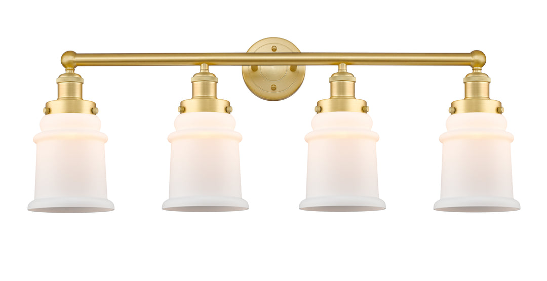 Innovations Lighting Canton 6" Bath Vanity Light - Satin Gold Vanity Lights Innovations Lighting Matte White ; Glass Type: Frosted  