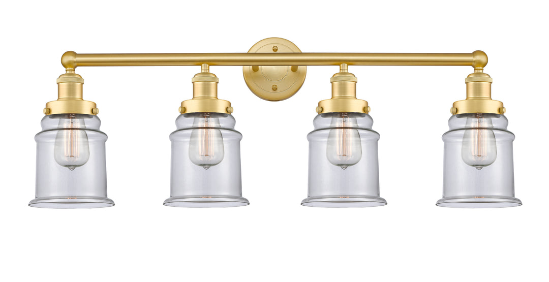 Innovations Lighting Canton 6" Bath Vanity Light - Satin Gold Vanity Lights Innovations Lighting Clear ; Glass Type: Transparent  