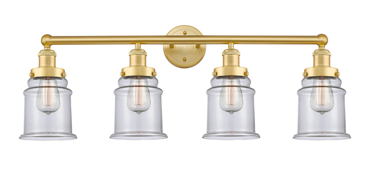 Innovations Lighting Canton 6" Bath Vanity Light - Satin Gold Vanity Lights Innovations Lighting Clear ; Glass Type: Transparent  