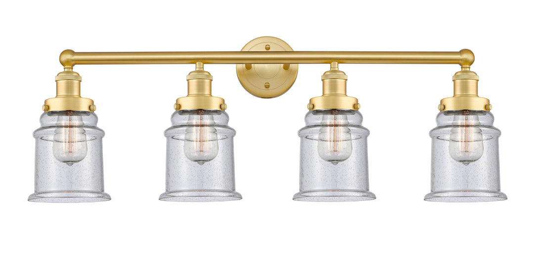 Innovations Lighting Canton 6" Bath Vanity Light - Satin Gold Vanity Lights Innovations Lighting Seedy ; Glass Type: Seeded  