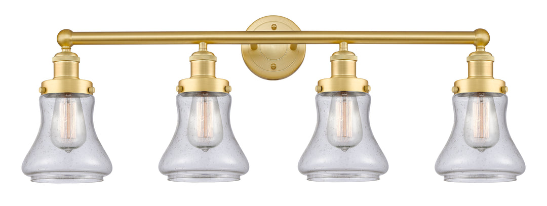 Innovations Lighting Bellmont 6" Bath Vanity Light - Satin Gold Vanity Lights Innovations Lighting Seedy ; Glass Type: Seedy; Ribbed  