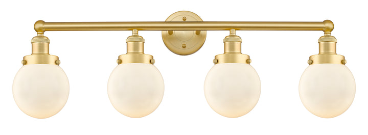 Innovations Lighting Beacon 6" Bath Vanity Light - Satin Gold Vanity Lights Innovations Lighting Matte White ; Glass Type: Frosted  