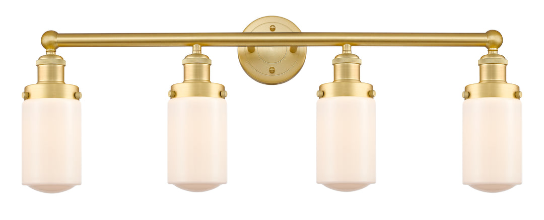 Innovations Lighting Dover 4.5" Bath Vanity Light - Satin Gold Vanity Lights Innovations Lighting Matte White ; Glass Type: Frosted  