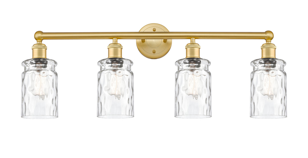 Innovations Lighting Candor 5" Bath Vanity Light - Satin Gold Vanity Lights Innovations Lighting Clear Waterglass ; Glass Type: Frosted; Ribbed  