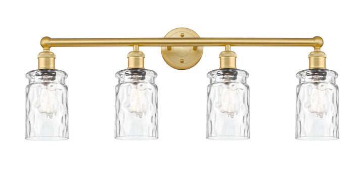 Innovations Lighting Candor 5" Bath Vanity Light - Satin Gold Vanity Lights Innovations Lighting Clear Waterglass ; Glass Type: Frosted; Ribbed  