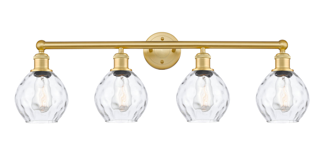 Innovations Lighting Waverly 6" Bath Vanity Light - Satin Gold Vanity Lights Innovations Lighting Clear ; Glass Type: Water  