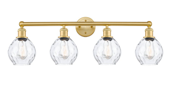 Innovations Lighting Waverly 6" Bath Vanity Light - Satin Gold Vanity Lights Innovations Lighting Clear ; Glass Type: Water  