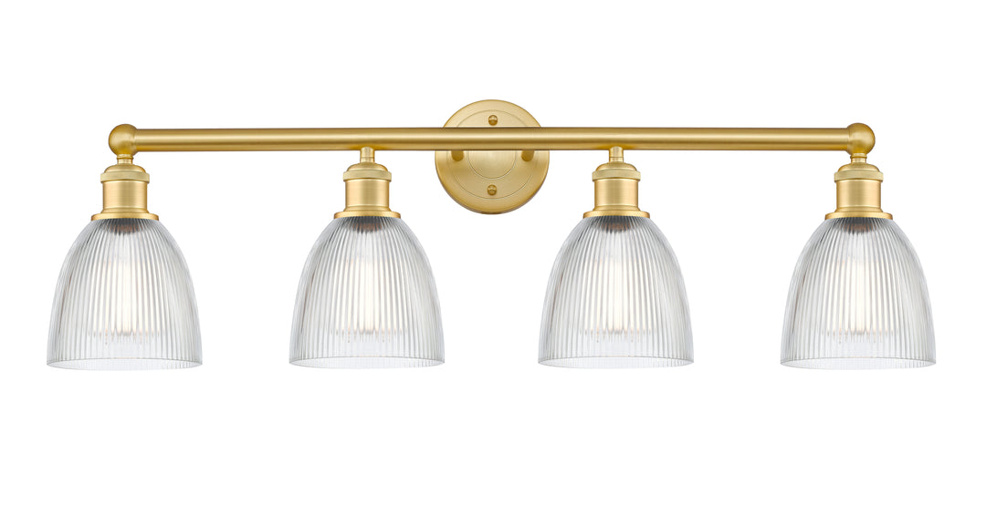 Innovations Lighting Castile 6" Bath Vanity Light - Satin Gold Vanity Lights Innovations Lighting Clear ; Glass Type: Transparent  