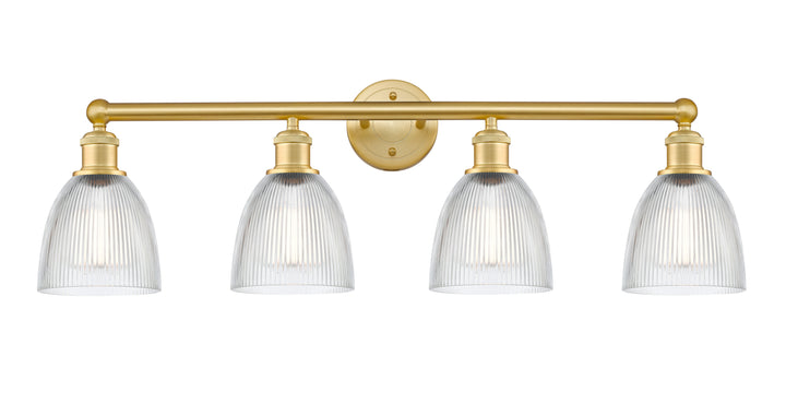 Innovations Lighting Castile 6" Bath Vanity Light - Satin Gold Vanity Lights Innovations Lighting Clear ; Glass Type: Transparent  