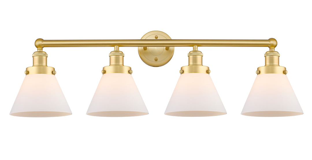 Innovations Lighting Cone 8" Bath Vanity Light - Satin Gold Vanity Lights Innovations Lighting Matte White ; Glass Type: Frosted  