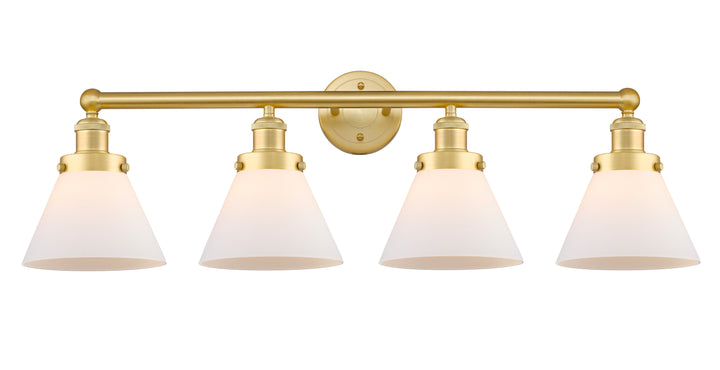 Innovations Lighting Cone 8" Bath Vanity Light - Satin Gold Vanity Lights Innovations Lighting Matte White ; Glass Type: Frosted  