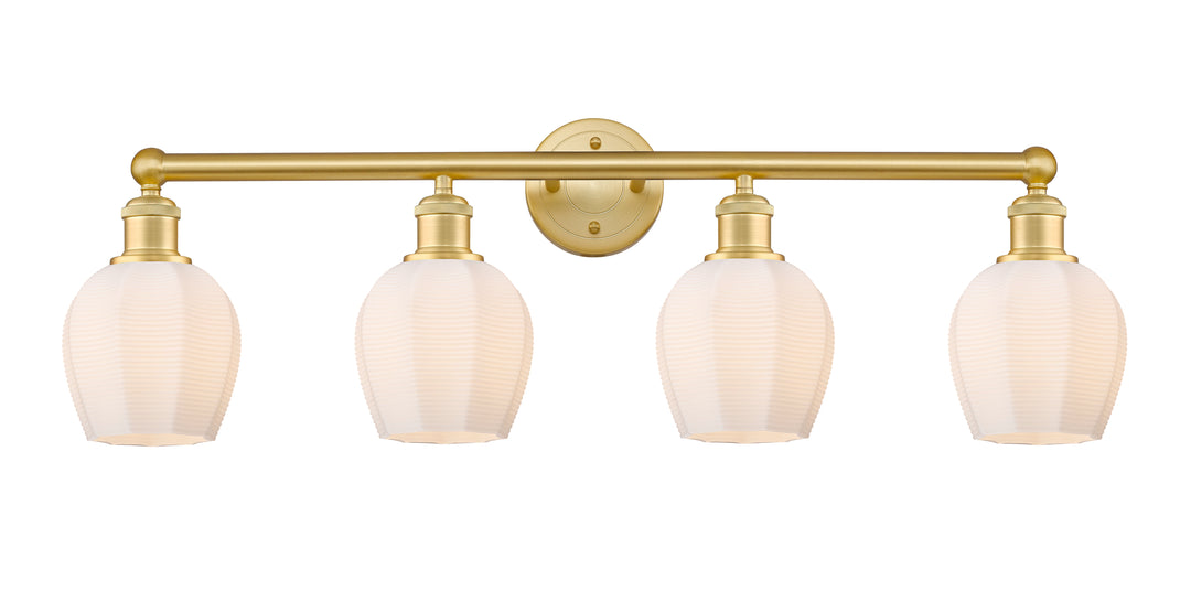 Innovations Lighting Norfolk 6" Bath Vanity Light - Satin Gold Vanity Lights Innovations Lighting Matte White ; Glass Type: Frosted  