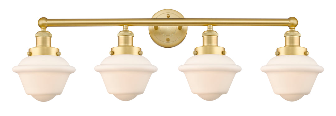 Innovations Lighting Oxford 7.5" Bath Vanity Light - Satin Gold Vanity Lights Innovations Lighting Matte White ; Glass Type: Frosted; Ribbed  