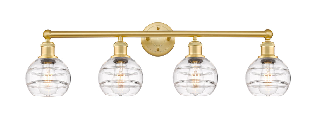 Innovations Lighting Rochester 6" Bath Vanity Light - Satin Gold Vanity Lights Innovations Lighting Clear ; Glass Type: Clear  