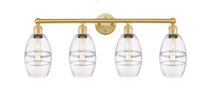 Innovations Lighting Vaz 6" Bath Vanity Light - Satin Gold Vanity Lights Innovations Lighting Clear ; Glass Type: Clear  