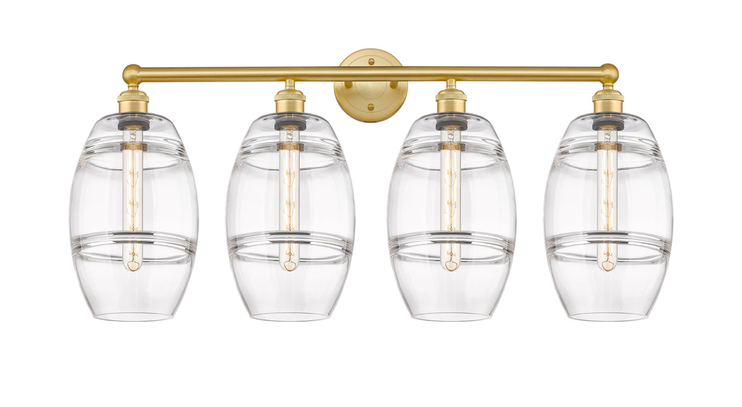 Innovations Lighting Vaz 8" Bath Vanity Light - Satin Gold Vanity Lights Innovations Lighting Clear ; Glass Type: Clear  