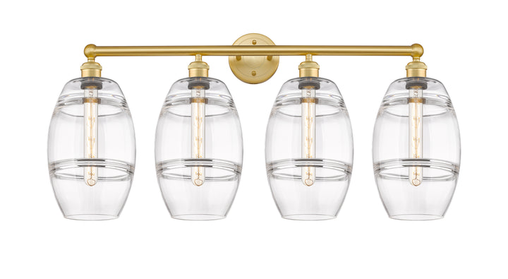 Innovations Lighting Vaz 8" Bath Vanity Light - Satin Gold Vanity Lights Innovations Lighting Clear ; Glass Type: Clear  