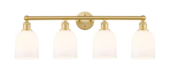 Innovations Lighting Bella 6" Bath Vanity Light - Satin Gold Vanity Lights Innovations Lighting White ; Glass Type: White  