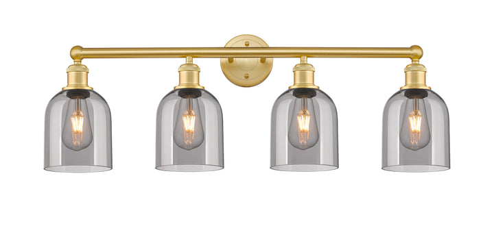 Innovations Lighting Bella 6" Bath Vanity Light - Satin Gold Vanity Lights Innovations Lighting Light Smoke ; Glass Type: Smoked  