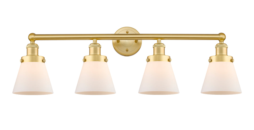 Innovations Lighting Cone 6" Bath Vanity Light - Satin Gold Vanity Lights Innovations Lighting Matte White ; Glass Type: Frosted  