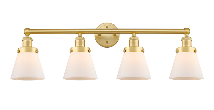 Innovations Lighting Cone 6" Bath Vanity Light - Satin Gold Vanity Lights Innovations Lighting Matte White ; Glass Type: Frosted  