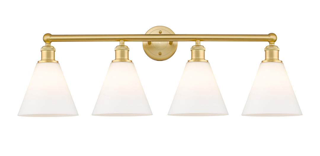 Innovations Lighting Berkshire Glass 8" Bath Vanity Light - Satin Gold Vanity Lights Innovations Lighting Matte White ; Glass Type: White  