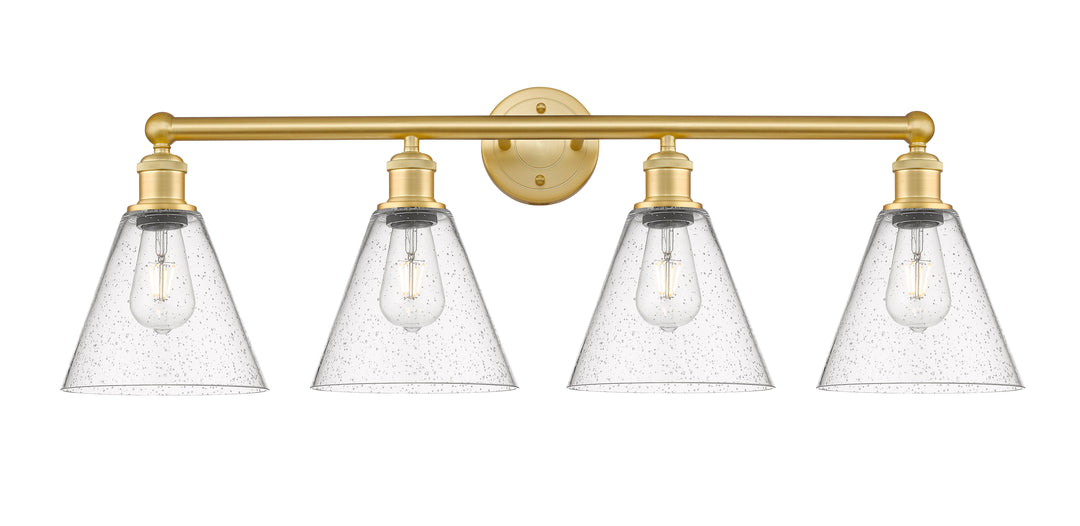 Innovations Lighting Berkshire Glass 8" Bath Vanity Light - Satin Gold Vanity Lights Innovations Lighting Seedy ; Glass Type: Seeded  