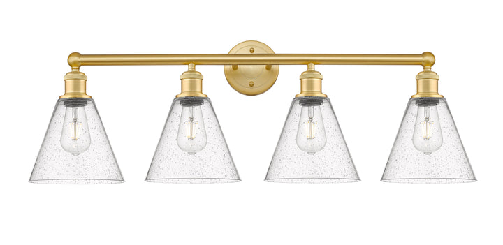 Innovations Lighting Berkshire Glass 8" Bath Vanity Light - Satin Gold Vanity Lights Innovations Lighting Seedy ; Glass Type: Seeded  