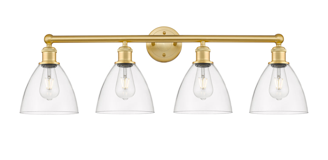 Innovations Lighting Bristol 7.5" Bath Vanity Light - Satin Gold Vanity Lights Innovations Lighting Clear ; Glass Type: Clear  