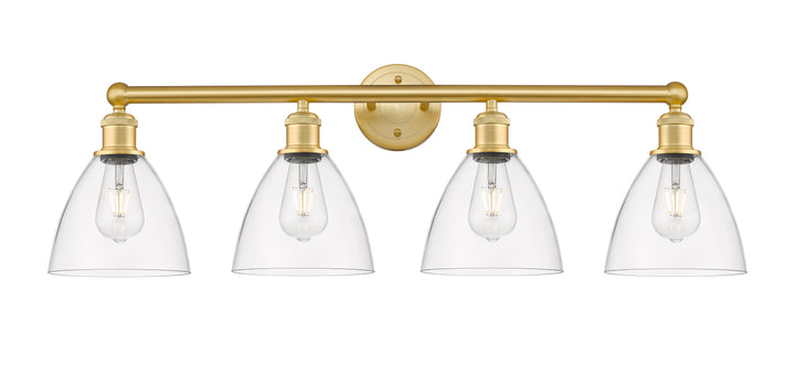 Innovations Lighting Bristol 7.5" Bath Vanity Light - Satin Gold Vanity Lights Innovations Lighting Clear ; Glass Type: Clear  