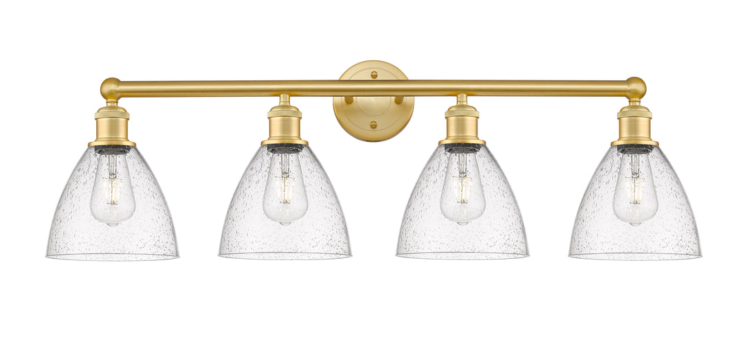 Innovations Lighting Bristol 7.5" Bath Vanity Light - Satin Gold Vanity Lights Innovations Lighting Seedy ; Glass Type: Seeded  