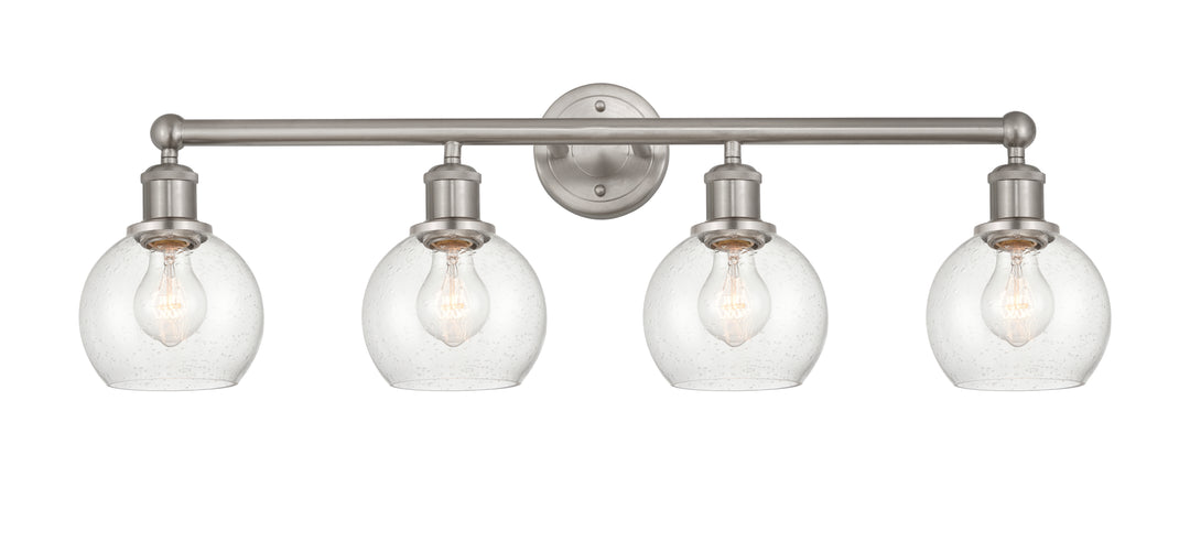 Innovations Lighting Athens 6" Bath Vanity Light - Brushed Satin Nickel Vanity Lights Innovations Lighting Seedy ; Glass Type: Seeded  