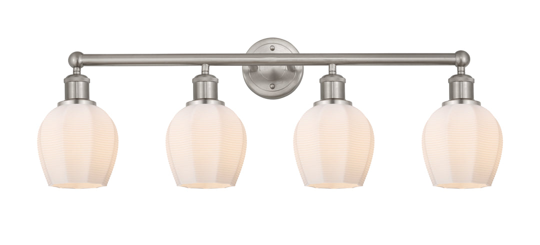 Innovations Lighting Norfolk Bath Vanity Light - Brushed Satin Nickel Vanity Lights Innovations Lighting Matte White ; Glass Type: Frosted  