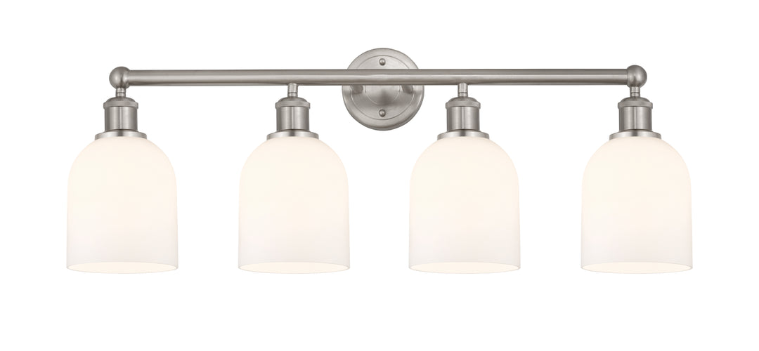 Innovations Lighting Bella 6" Bath Vanity Light - Brushed Satin Nickel Vanity Lights Innovations Lighting White ; Glass Type: White  