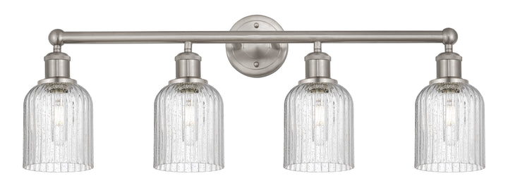 Innovations Lighting Bridal Veil 5" Bath Vanity Light - Brushed Satin Nickel Vanity Lights Innovations Lighting Seedy ; Glass Type: Seedy; Ribbed  