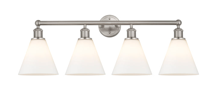 Innovations Lighting Berkshire Glass 8" Bath Vanity Light - Satin Nickel Vanity Lights Innovations Lighting Matte White ; Glass Type: White  