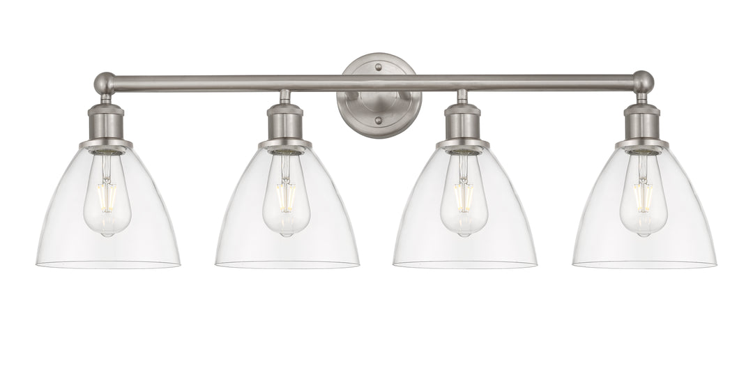 Innovations Lighting Bristol 7.5" Bath Vanity Light - Brushed Satin Nickel Vanity Lights Innovations Lighting Clear ; Glass Type: Clear  