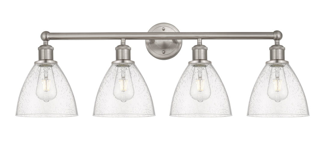 Innovations Lighting Bristol 7.5" Bath Vanity Light - Brushed Satin Nickel Vanity Lights Innovations Lighting Seedy ; Glass Type: Seeded  