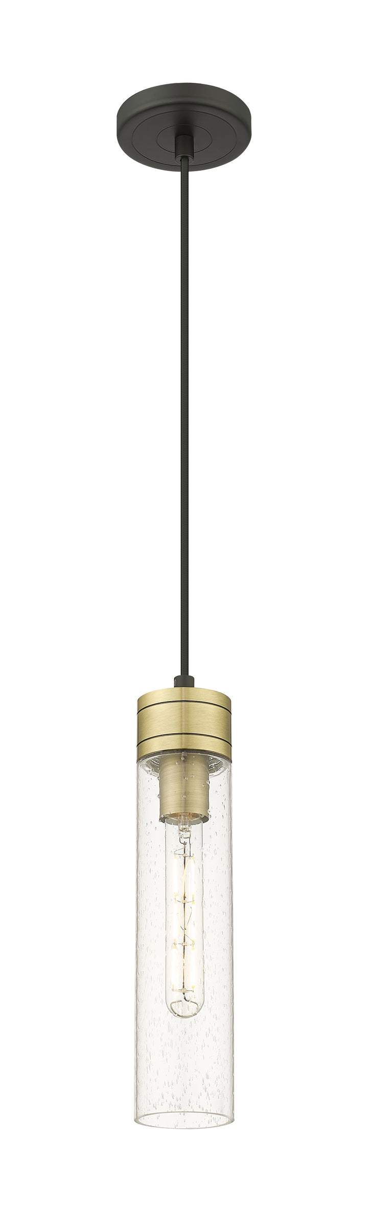 Innovations Lighting Boreas 11" Mini Pendant - Black Antique Brass Mini-Pendants Innovations Lighting   