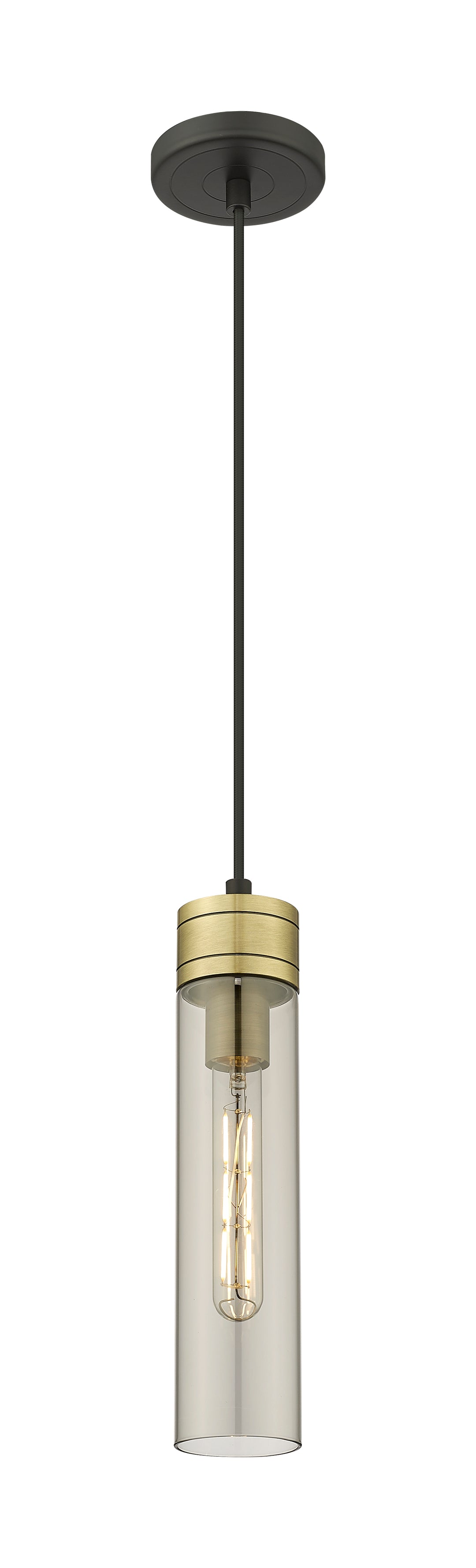 Innovations Lighting Boreas 11" Mini Pendant - Black Antique Brass Mini-Pendants Innovations Lighting   