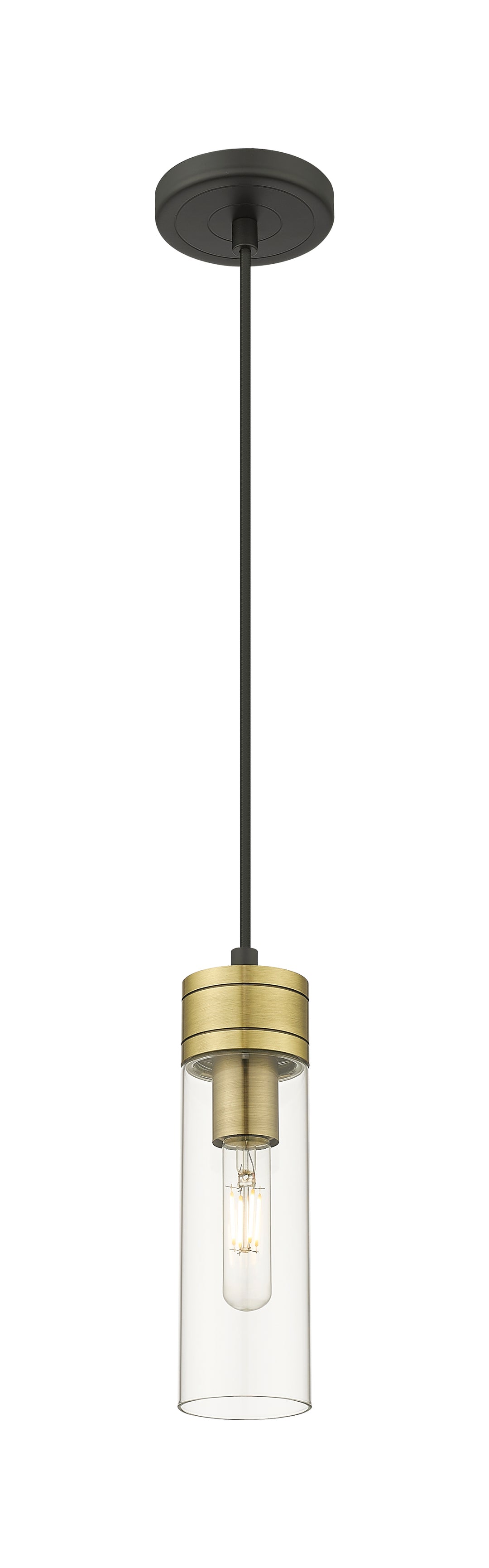 Innovations Lighting Boreas 8" Mini Pendant - Black Antique Brass Mini-Pendants Innovations Lighting   