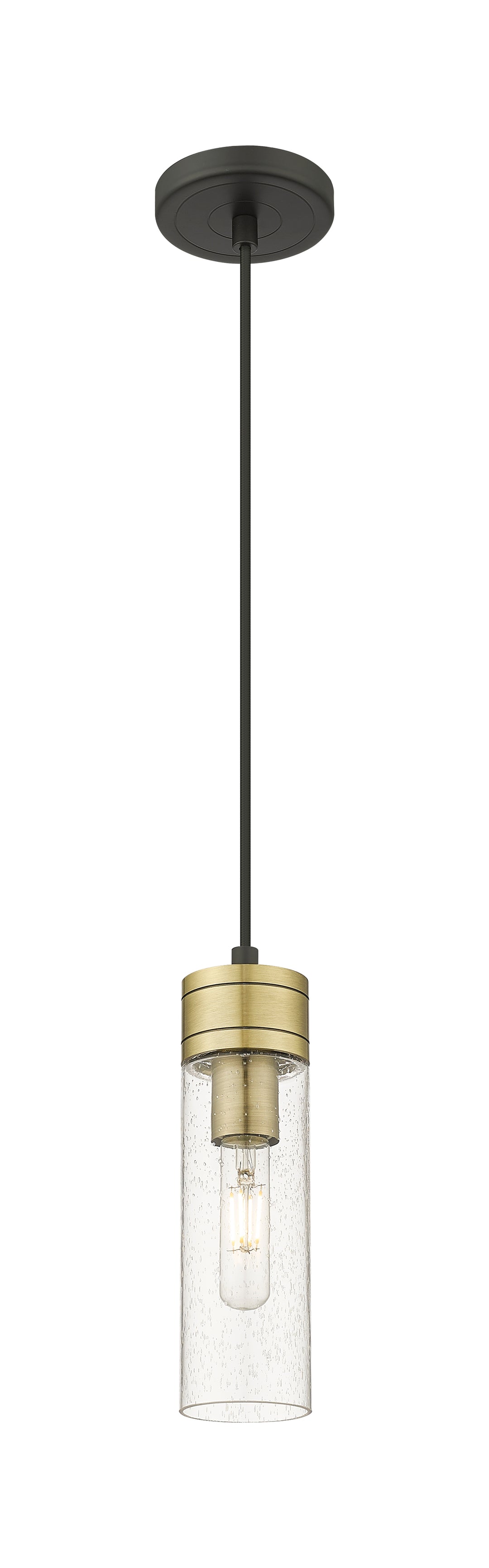 Innovations Lighting Boreas 8" Mini Pendant - Black Antique Brass Mini-Pendants Innovations Lighting   