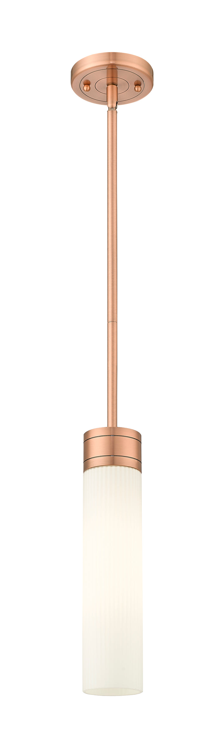 Innovations Lighting Boreas 11" Mini Pendant - Antique Copper Mini-Pendants Innovations Lighting Striped White ; Glass Type: Frosted  