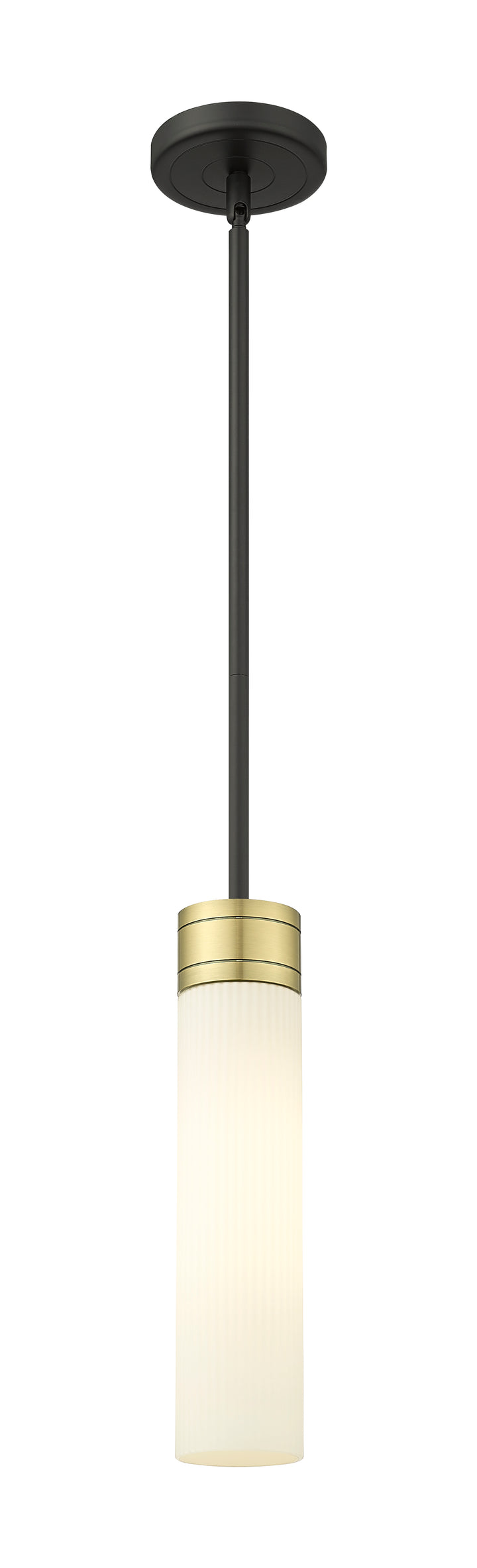 Innovations Lighting Boreas 11" Mini Pendant - Black Antique Brass Mini-Pendants Innovations Lighting Striped White ; Glass Type: Frosted  