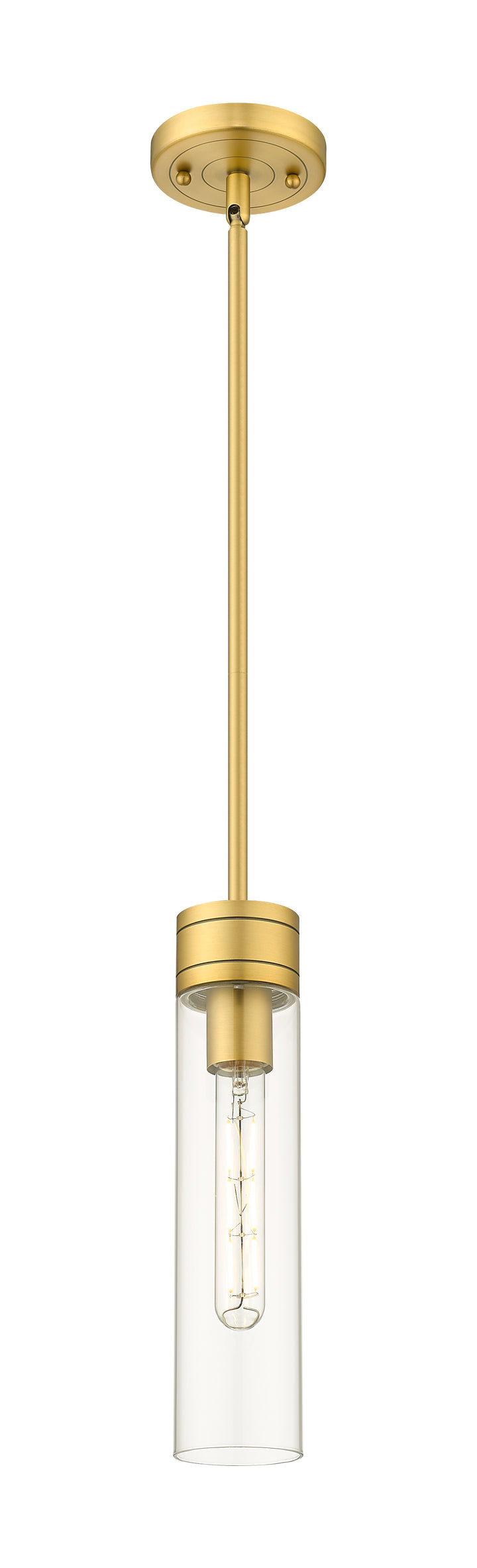 Innovations Lighting Boreas 11" Mini Pendant - Brushed Brass Mini-Pendants Innovations Lighting Clear ; Glass Type: Clear  