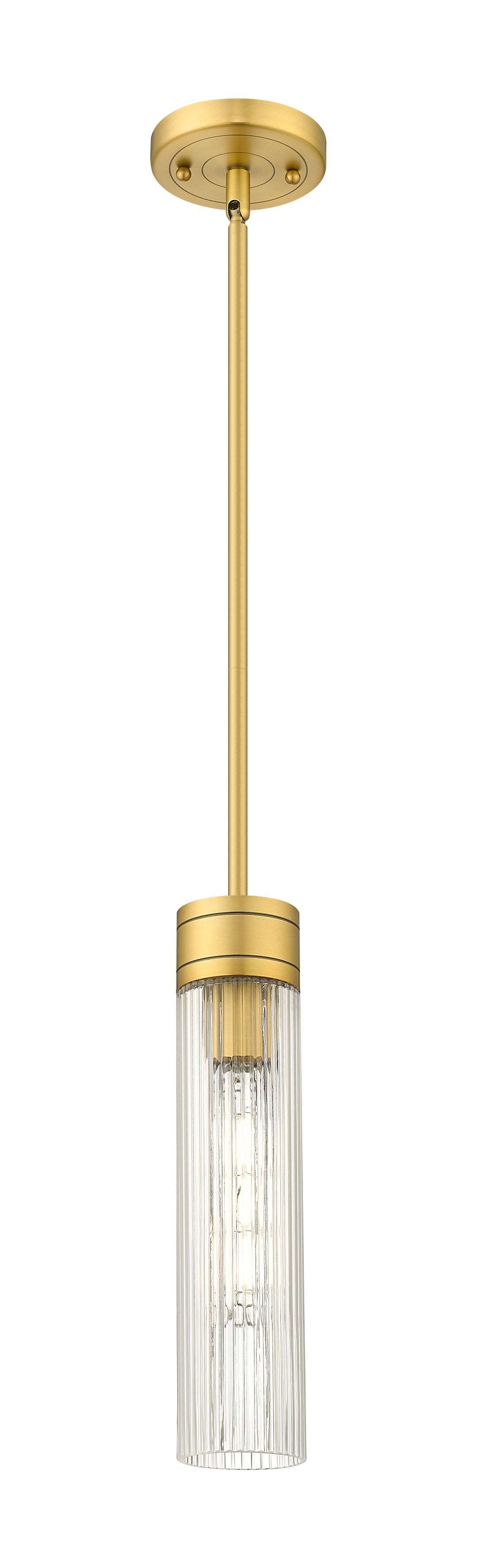 Innovations Lighting Boreas 11" Mini Pendant - Brushed Brass Mini-Pendants Innovations Lighting Striped Clear ; Glass Type: Clear  