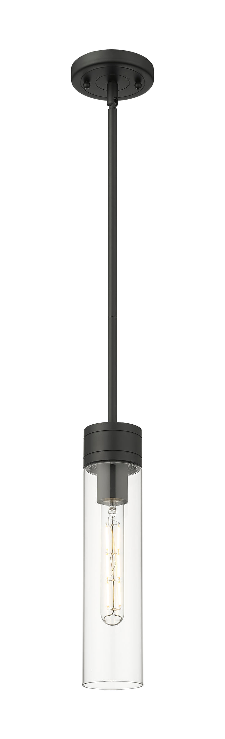 Innovations Lighting Boreas 11" Mini Pendant - Matte Black Mini-Pendants Innovations Lighting Clear ; Glass Type: Clear  