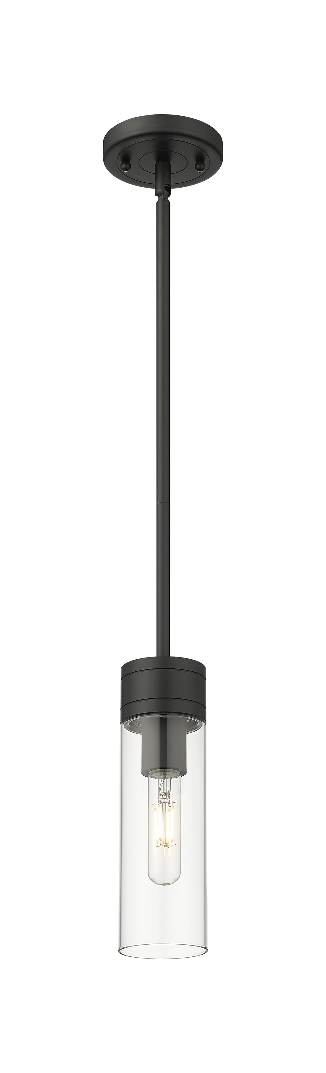 Innovations Lighting Boreas 8" Mini Pendant - Matte Black Mini-Pendants Innovations Lighting Clear ; Glass Type: Clear  