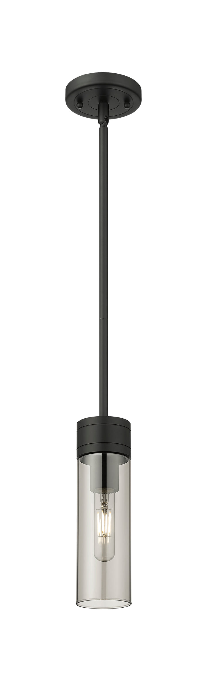 Innovations Lighting Boreas 8" Mini Pendant - Matte Black Mini-Pendants Innovations Lighting Light Smoke ; Glass Type: Smoked  