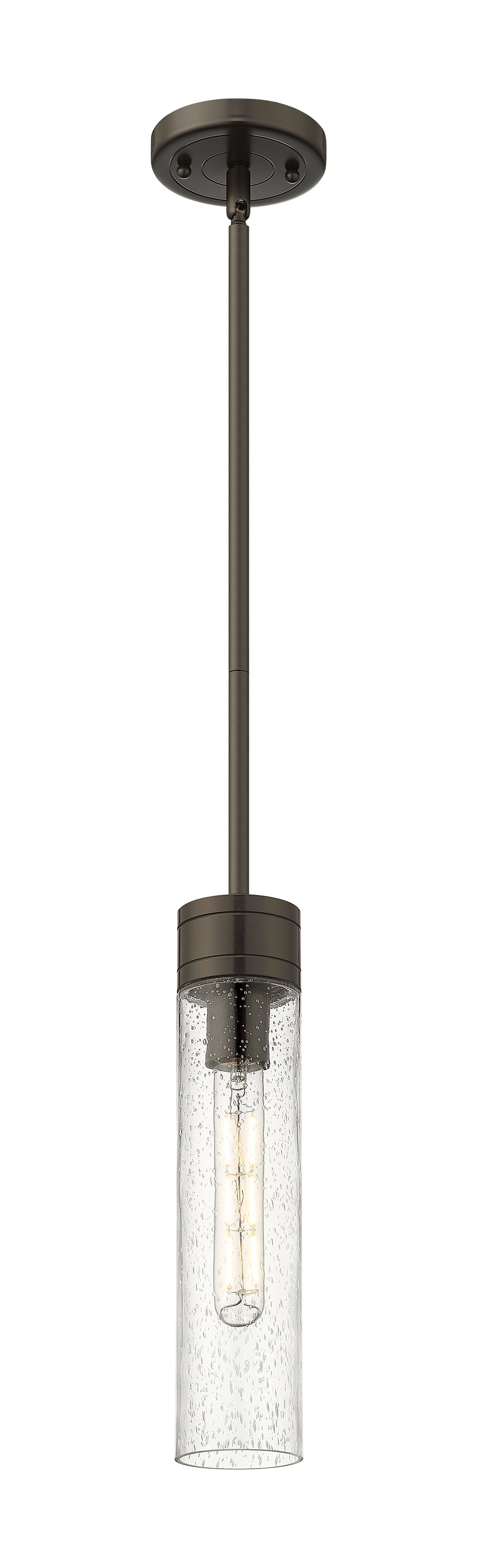 Innovations Lighting Boreas 11" Mini Pendant - Oil Rubbed Bronze Mini-Pendants Innovations Lighting Seedy ; Glass Type: Seedy  